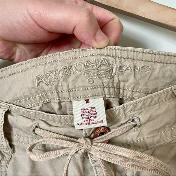 Vintage Y2K Cargo Cropped Capri Khaki Pants Size 14 - Picture 5 of 5